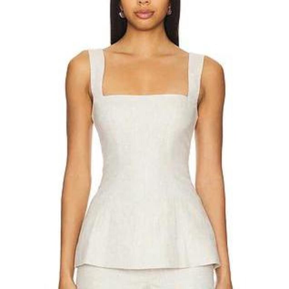 Lovers and Friends Brixton Top in Natural in Cream